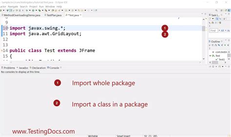 import class from test package|Import Statement in Java .